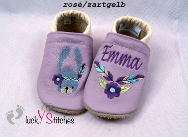 Lederpuschen Boho Hase 1